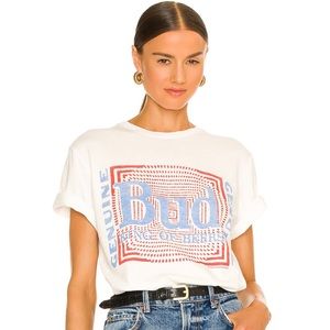 Budweiser Psych Pattern Tee in White